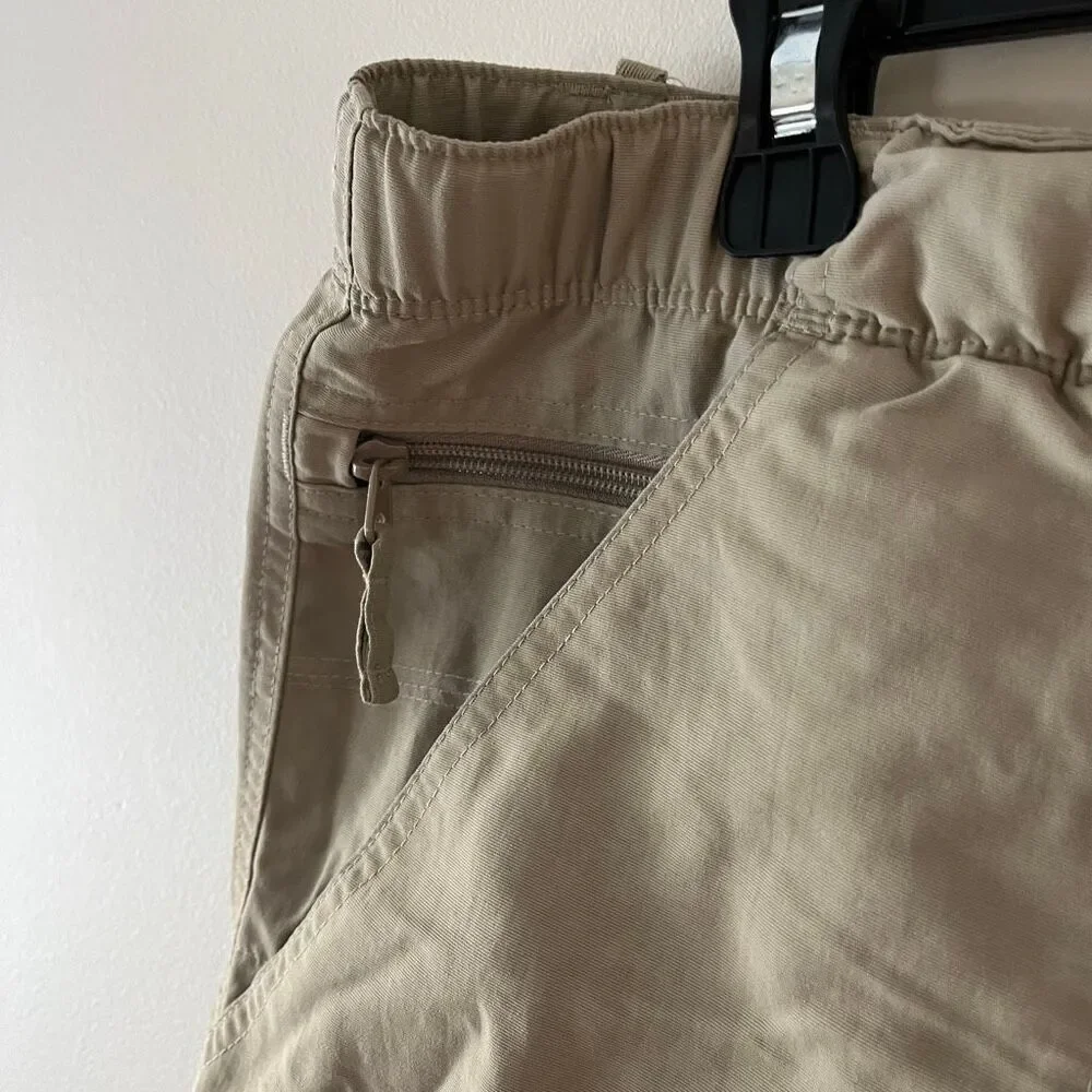 The North Face XXL Convertible Hiking Pants Khaki Tan Zip Off Cargo Shorts